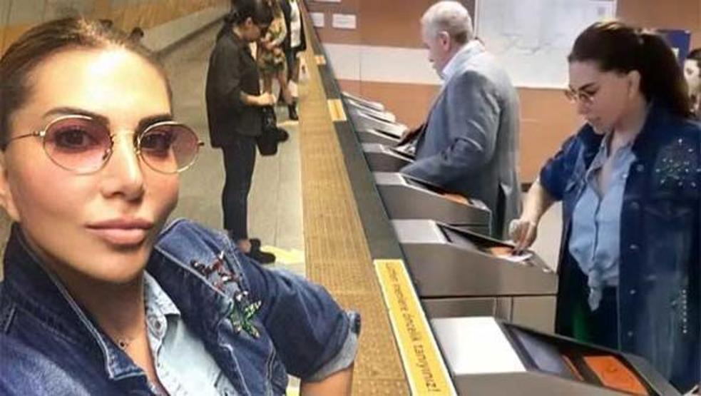 Ebru Yaşar metroda