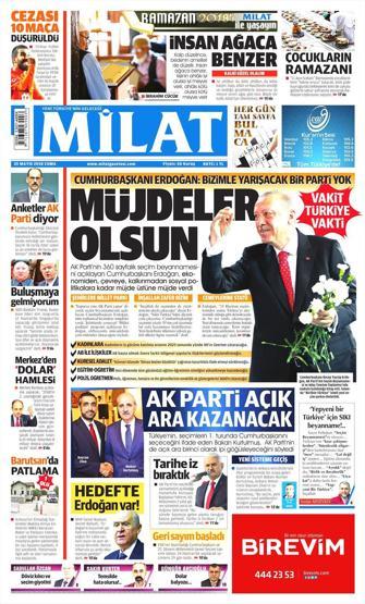 25 Mayıs 2018 - Gazetelerin birinci sayfaları