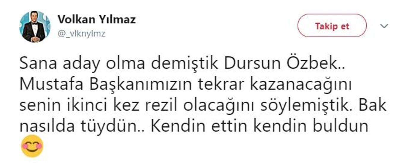 Dursun Özbeke büyük tepki