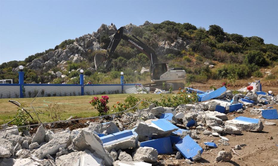 Datçada sit alanındaki o kaçak inşaat yıkıldı
