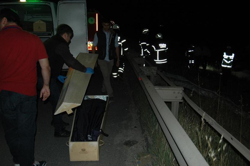 Tekirdağda feci kaza: Otomobil paramparça oldu