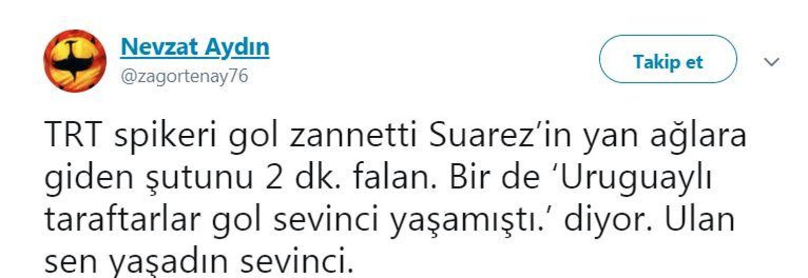 TRT spikeri pozisyonu gol sandı
