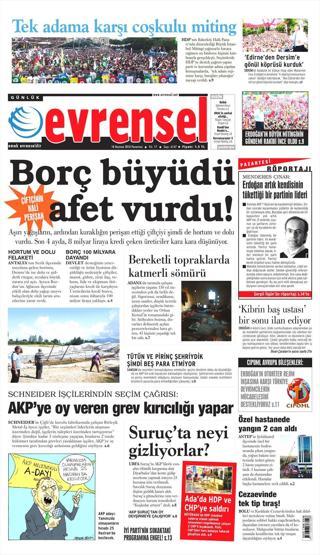 18 Haziran 2018 - Gazetelerin birinci sayfaları