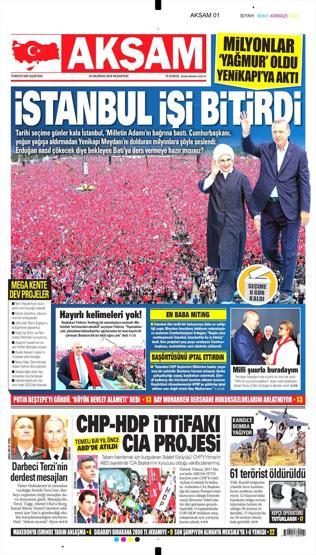 18 Haziran 2018 - Gazetelerin birinci sayfaları