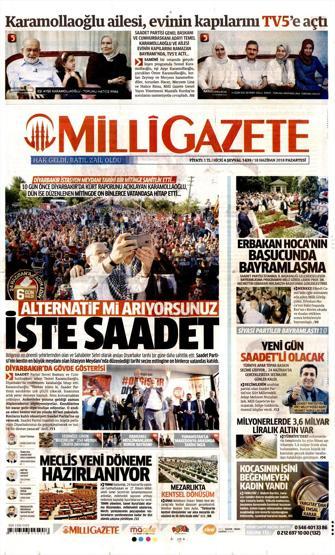 18 Haziran 2018 - Gazetelerin birinci sayfaları