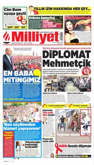 18 Haziran 2018 - Gazetelerin birinci sayfaları