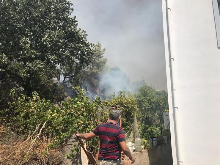 Bodrumda orman yangını yerleşim yerlerini tehdit ediyor