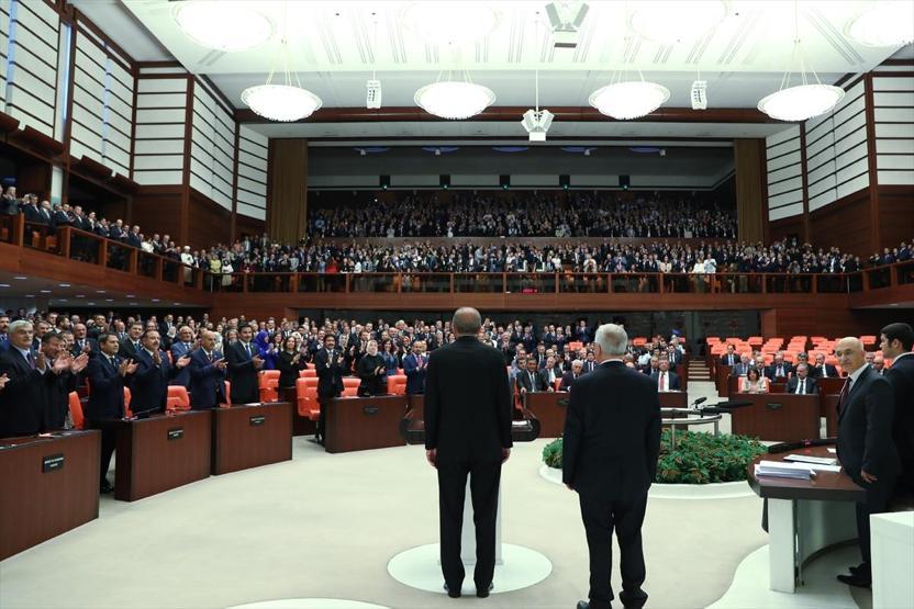 Yeni sistem resmen başladı: İşte Cumhurbaşkanı Erdoğanın yemin töreninden kareler