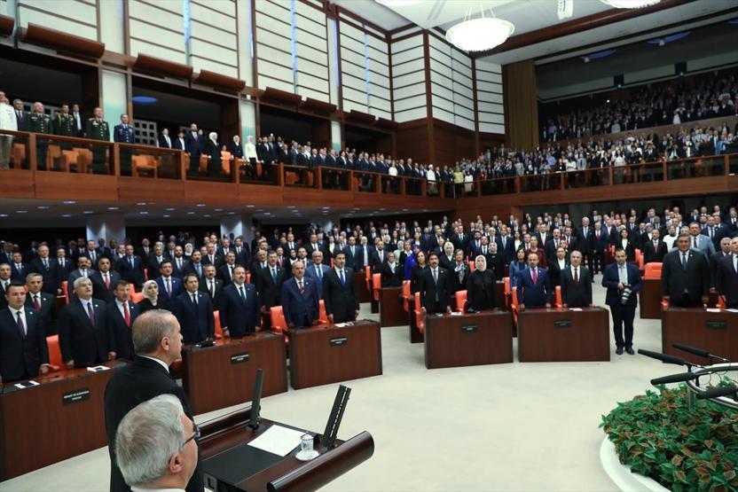 Yeni sistem resmen başladı: İşte Cumhurbaşkanı Erdoğanın yemin töreninden kareler