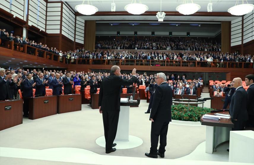 Yeni sistem resmen başladı: İşte Cumhurbaşkanı Erdoğanın yemin töreninden kareler