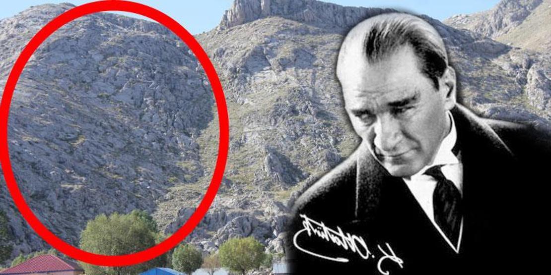 Dağın yamacında Atatürk silüeti oluştu