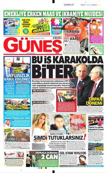 31 Temmuz 2018 - Gazetelerin birinci sayfaları