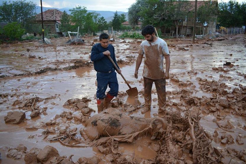 Elmalıyı 24 saat içinde ikinci kez sel vurdu
