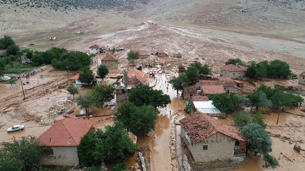 Elmalıyı 24 saat içinde ikinci kez sel vurdu