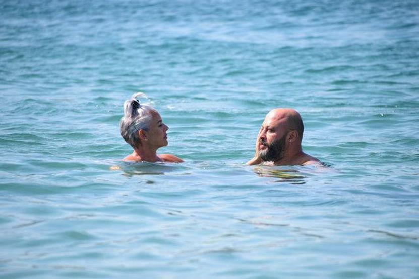 İpek Tanrıyar ile sevgilisi Murat Evler, Bodrumda