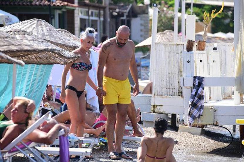 İpek Tanrıyar ile sevgilisi Murat Evler, Bodrumda