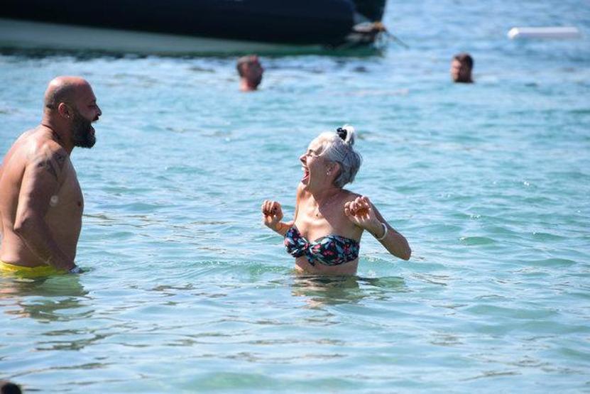 İpek Tanrıyar ile sevgilisi Murat Evler, Bodrumda