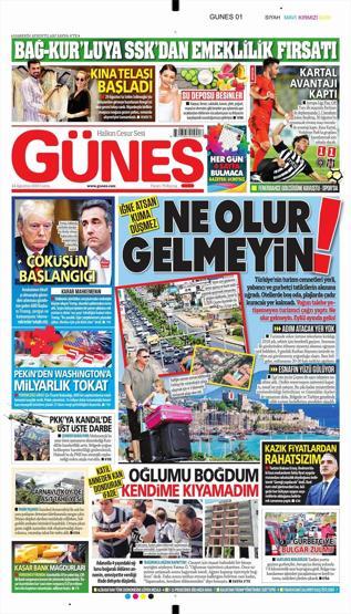 24 Ağustos 2018 - Gazetelerin birinci sayfaları