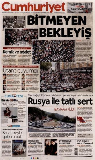 25 Ağustos 2018 - Gazete manşetleri
