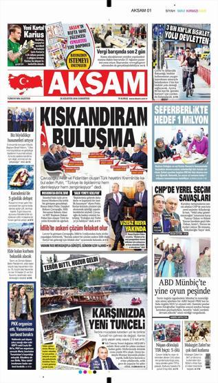 25 Ağustos 2018 - Gazete manşetleri