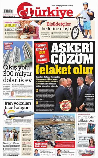 25 Ağustos 2018 - Gazete manşetleri