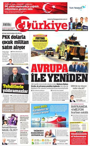 30 Ağustos 2018 - Gazetelerin birinci sayfaları