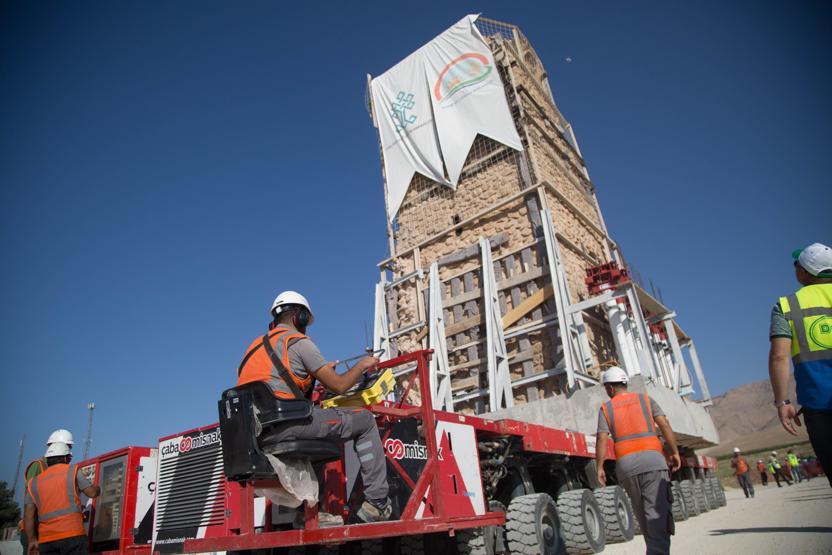 İmam Abdullah Türbesinin minaresi de taşındı