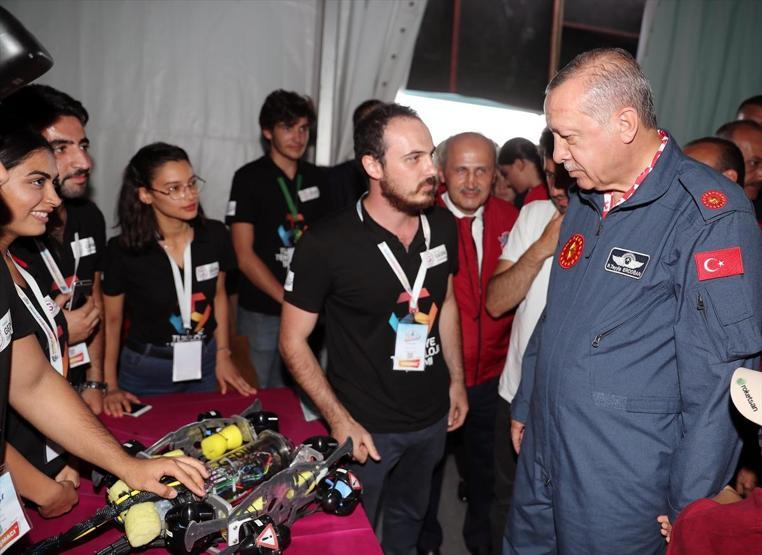 Cumhurbaşkanı Erdoğan TEKNOFEST alanına böyle geldi