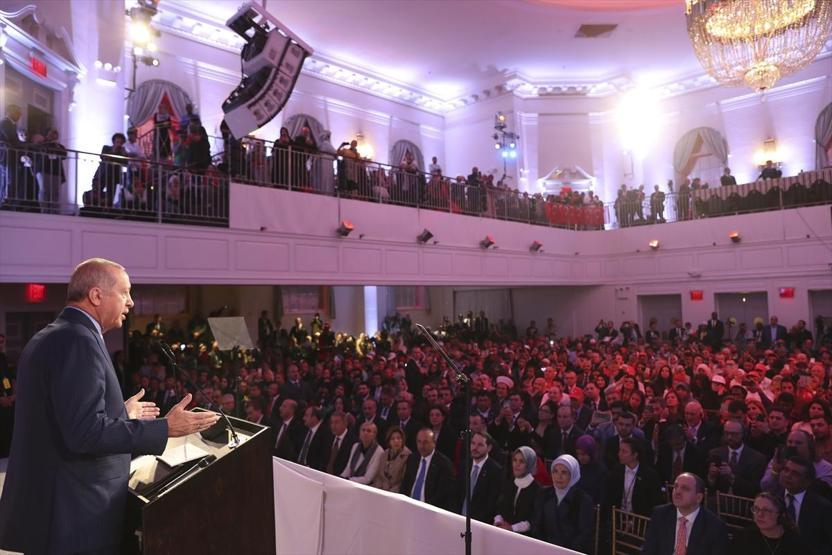 Erdoğan New Yorkta Türk ve Müslüman toplumuyla buluştu