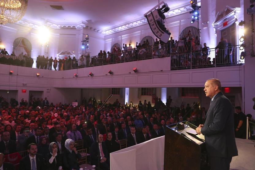 Erdoğan New Yorkta Türk ve Müslüman toplumuyla buluştu