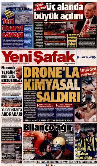 1 Ekim 2018 - Gazetelerin birinci sayfaları