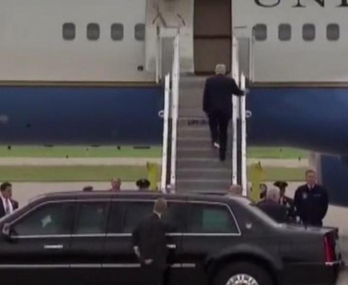 ABD bu görüntüleri konuşuyor: Trump farkına varmadı