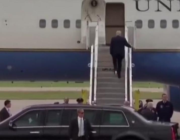ABD bu görüntüleri konuşuyor: Trump farkına varmadı