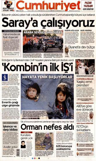12 Ekim 2018 - Gazete Manşetleri