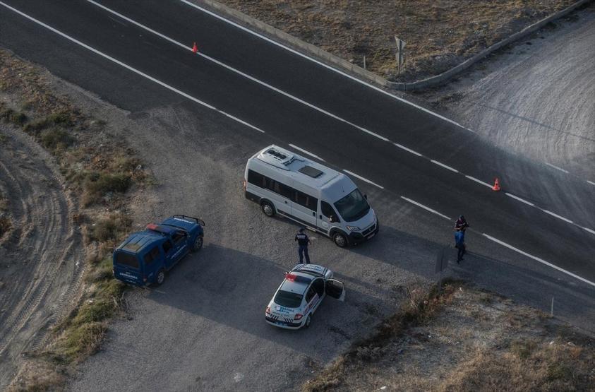Helikopter tespit etti, yerdeki ekipler ceza kesti