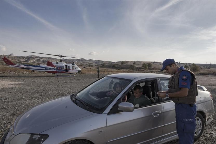 Helikopter tespit etti, yerdeki ekipler ceza kesti