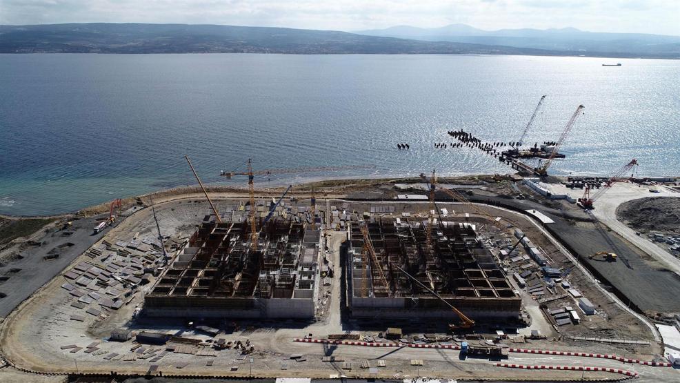 1915 Çanakkale Köprüsü temelleri yükseliyor
