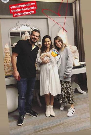 Gizem - Hakan Hatipoğlu çiftinin bebekleriyle ilk pozu