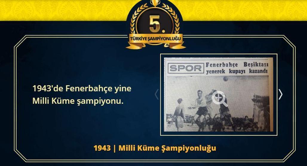 Fenerbahçenin 28 Türkiye Süper Lig şampiyonluğu