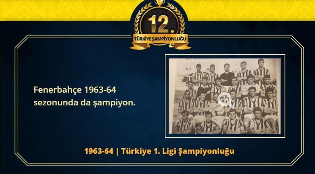 Fenerbahçenin 28 Türkiye Süper Lig şampiyonluğu