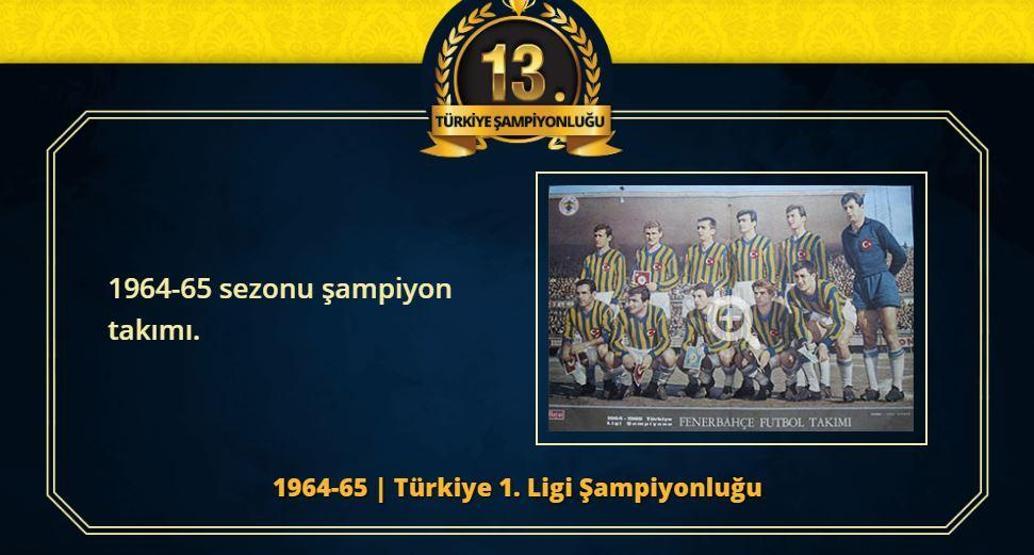 Fenerbahçenin 28 Türkiye Süper Lig şampiyonluğu