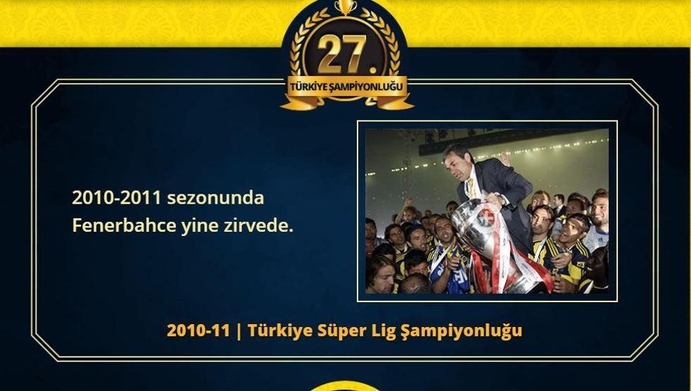 Fenerbahçenin 28 Türkiye Süper Lig şampiyonluğu