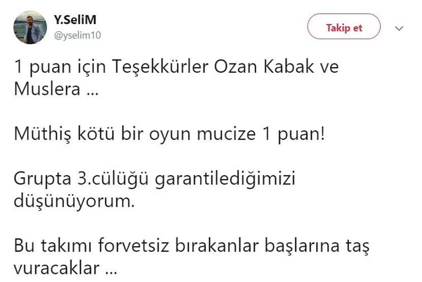 Bir daha kadroya alınmasın
