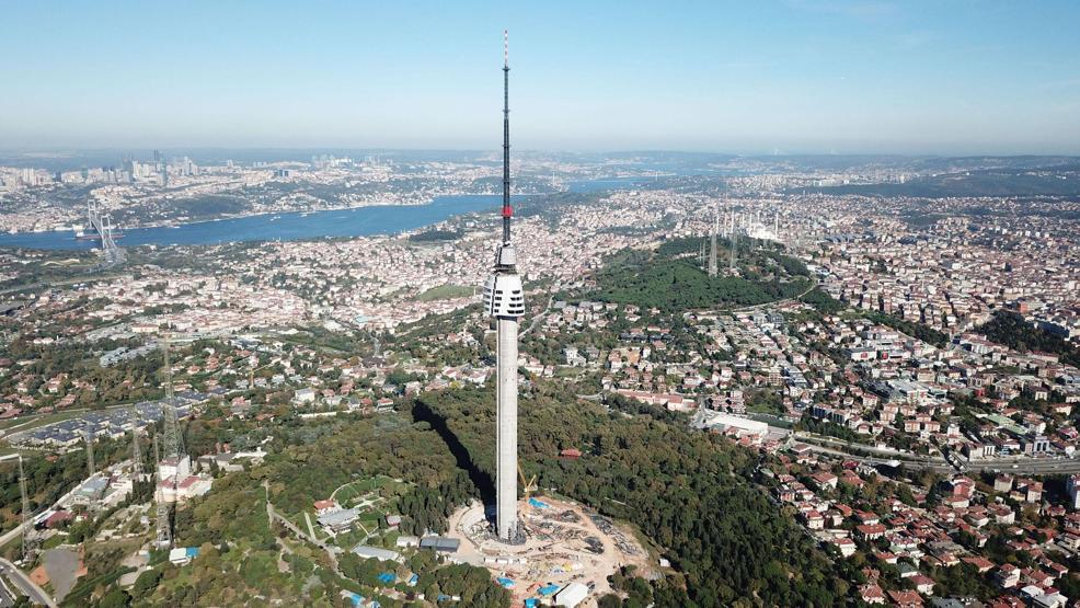 Çamlıca kulesinde ilk 6 kat tamamlandı
