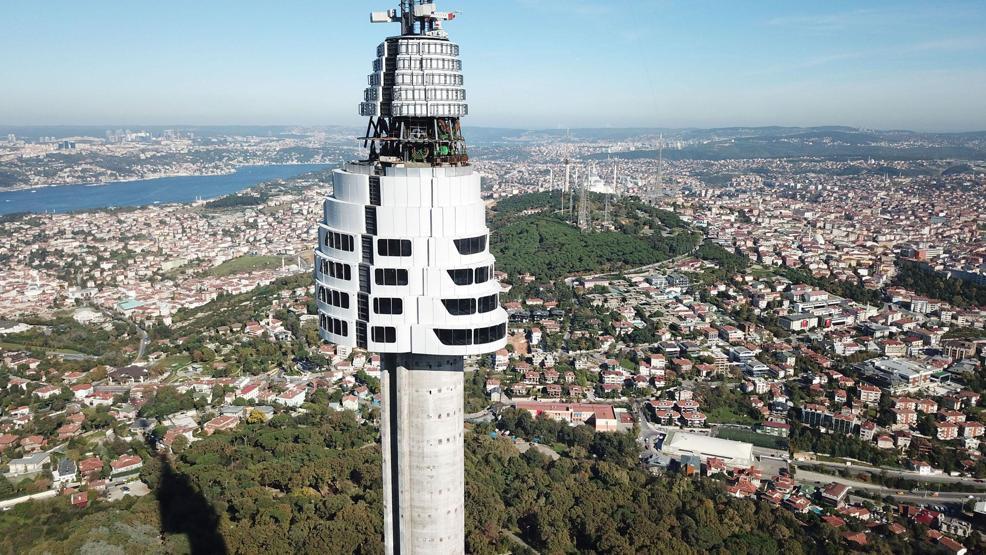 Çamlıca kulesinde ilk 6 kat tamamlandı