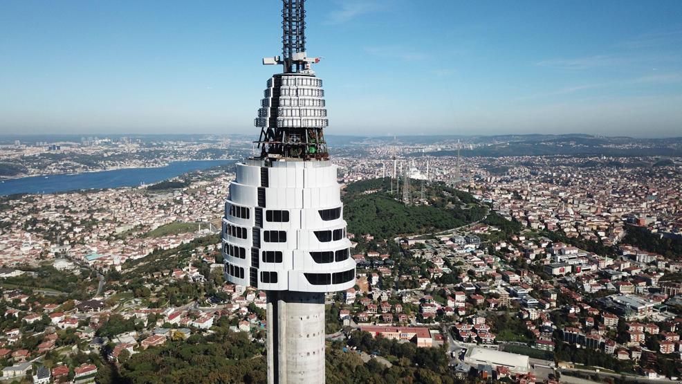 Çamlıca kulesinde ilk 6 kat tamamlandı