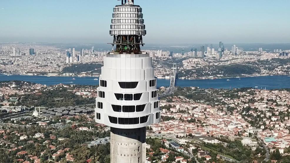 Çamlıca kulesinde ilk 6 kat tamamlandı