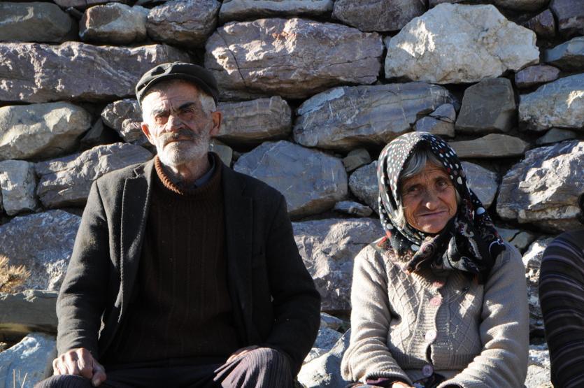 Hoşan Dağının zirvesinde  kabile yaşamı