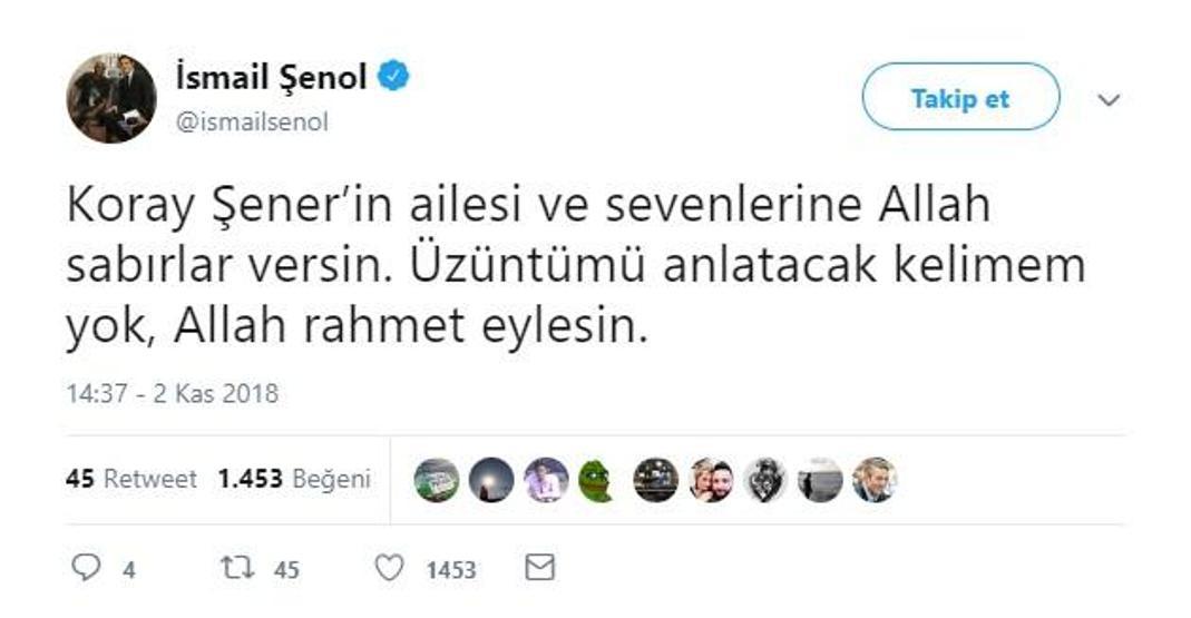 Koray Şener vefat etti | Ölünce biz de iyi adam oluruz