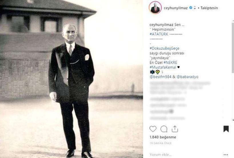 Ünlülerin 10 Kasım mesajları